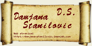 Damjana Stanilović vizit kartica